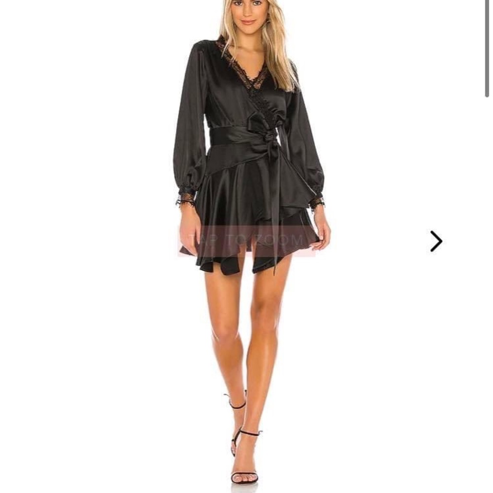 REVOLVE Satin Wrap Dress
